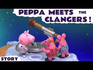 Peppa Pig meets the Clangers English Episodes | Kids Space Rocket Toys and Home Planet Playset