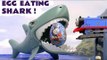 Thomas & Friends Shark Eating Surprise Eggs | Cars Spiderman Minions and Transformers Kids Toys