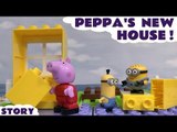 Peppa Pig New House with Minions and Thomas Train Construction Set Stop Motion Kids Toys