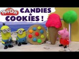 Play Doh Stop Motion Minions Peppa Pig Frozen Toys Thomas Train Ice Cream Candies & Cookies