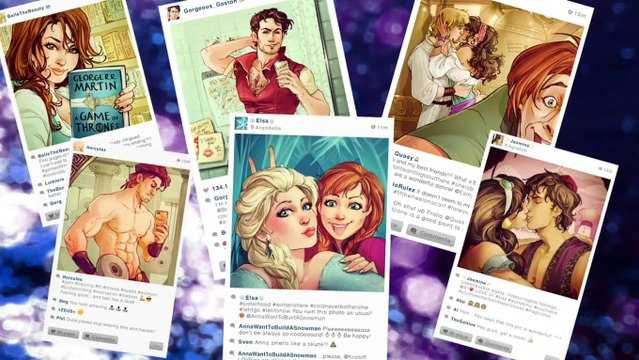 Если бы персонажи Диснея имели Инстаграм (Instagram). Любимые персонажи в известной социальной сети!