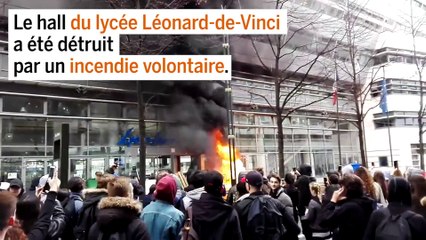 Le hall du lycée Léonard-de-Vinci détruit par un incendie volontaire