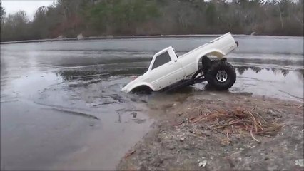 Badass RC Truck Drives Under Ice