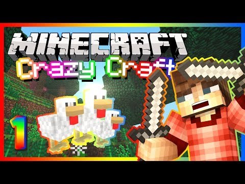 Minecraft Crazy Craft 2.0! Sneaky Chickens! Modded Survival Ep.1