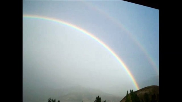 AYNI ANDA İKİ GÖKKUŞAĞI - GÖK KUŞAĞI - ÇİFT GÖKKUŞAĞI - YAĞMUR SESİ - SU SESİ