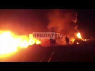 Report TV - Zjarr në kapitenerinë e portit të Shëngjinit, nuk dihen shkaqet