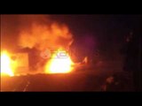 Lezhë, zjarr i fuqishëm në afërsi të portit të Shëngjinit- Ora News- Lajmi i fundit-