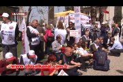 Büyükşehir Belediyesi öğle yemeğini kesince çalışanlar protesto etti
