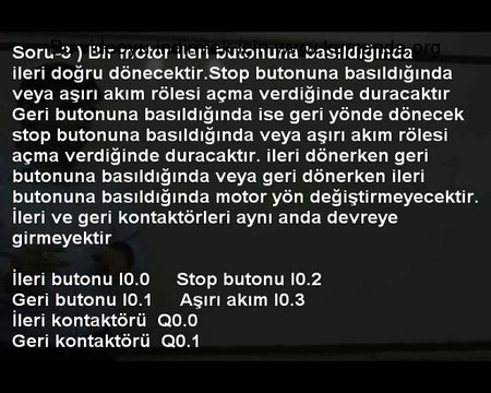 PLC Eğitim videosu - Temel PLC Örnekleri 3 - kumanda.org