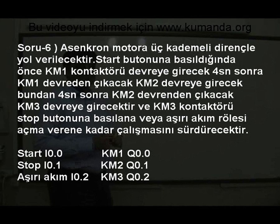 PLC Eğitim videosu - Temel PLC Örnekleri 7 -  www.kumanda.org