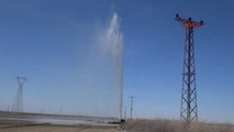 Aksaray Su Kuyusundan 40 Metre Yüksekliğe Karbondioksit Fışkırdı