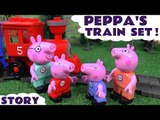 Peppa Pig Toy Train Construction Set Play Doh Duplo Thomas and Friends Toys Juguetes de Peppa Pig