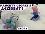 Peppa Pig Paw Patrol Accident Rescue English Episode Naughty George | Juguetes de Peppa Toys