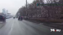 Guy jumps in front of a car and gets hit, gets up and does it again
