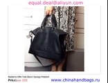 Mulberry Effie Tote Black Spongy Pebbled  Real Leather Replica for Sale