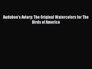 PDF Audubon's Aviary: The Original Watercolors for The Birds of America Free Books