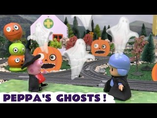 Peppa Pig and Pocoyo Halloween Play Doh Ghostly Surprise Eggs | Thomas and Friends Toy Trains |