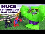 Huge Superheroes Video | Avengers Play Doh Can-heads Batman Spiderman Hulk Angry Birds Rescue