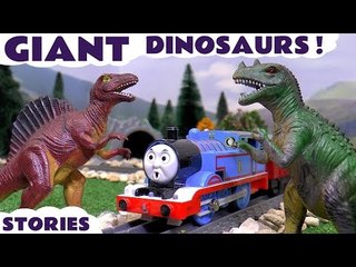 Thomas The Train with Dinosaurs and Minions | The Good Dinosaur with Play Doh and Surprise Eggs