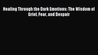 Read Healing Through the Dark Emotions: The Wisdom of Grief Fear and Despair Ebook Free