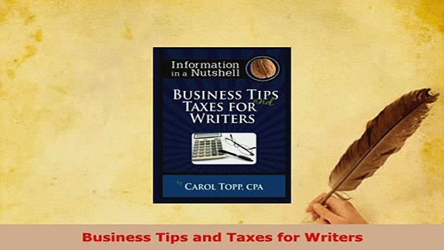 Read Business Tips and Taxes for Writers Ebook Free
