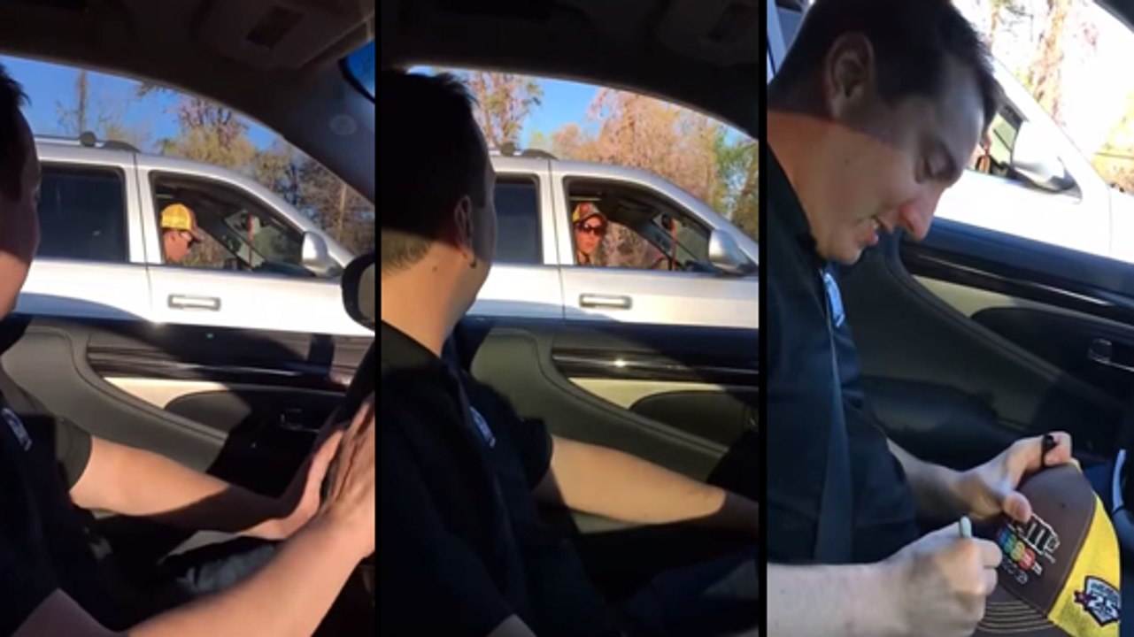 Kyle Bush Surprises A Random Fan On The Road
