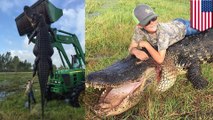 Florida hunters kill 15-foot gator that was snacking on their cows