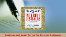 Read  Business and Legal Forms for Interior Designers PDF Online