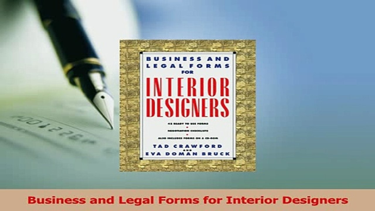 Read  Business and Legal Forms for Interior Designers PDF Online