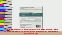 Read  Work Experience in Accountancy Workbook The practical experience to help you get an Ebook Free