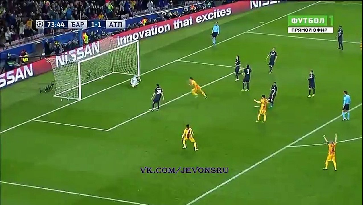 Goal Luis Suárez 2:1 Champions League 06-04-2016