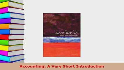Read  Accounting A Very Short Introduction PDF Free