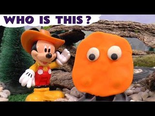 Disney Mickey Mouse Thomas and Friends Toy Train Play Doh Guessing Game Thomas E Seus Amigos