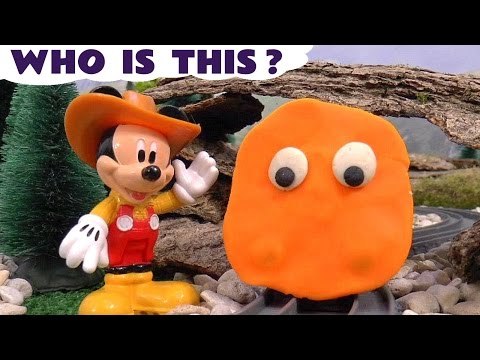 Disney Mickey Mouse Thomas and Friends Toy Train Play Doh Guessing Game Thomas E Seus Amigos