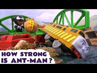 Ant-Man Avengers Superheroes Accidents Thomas & Friends Play Doh - How Strong Is Antman ?