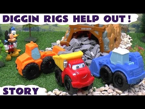 Play Doh Diggin Rigs Rescue Disney Pluto With Peppa Pig and Mickey Mouse Clubhouse Camper Van