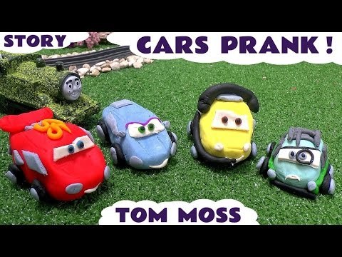 Disney Pixar Cars Prank Thomas and Friends Play Doh Funny Minions Tom Moss Peppa Pig Spider-Man