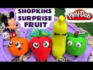 Shopkins Surprise Play Doh Fruit Disney Mickey Mouse MLP Toy Train Clay Plastilina Surprises