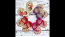 Sandalias de crochet de bebé. Crochet baby sandals, crochet booties.