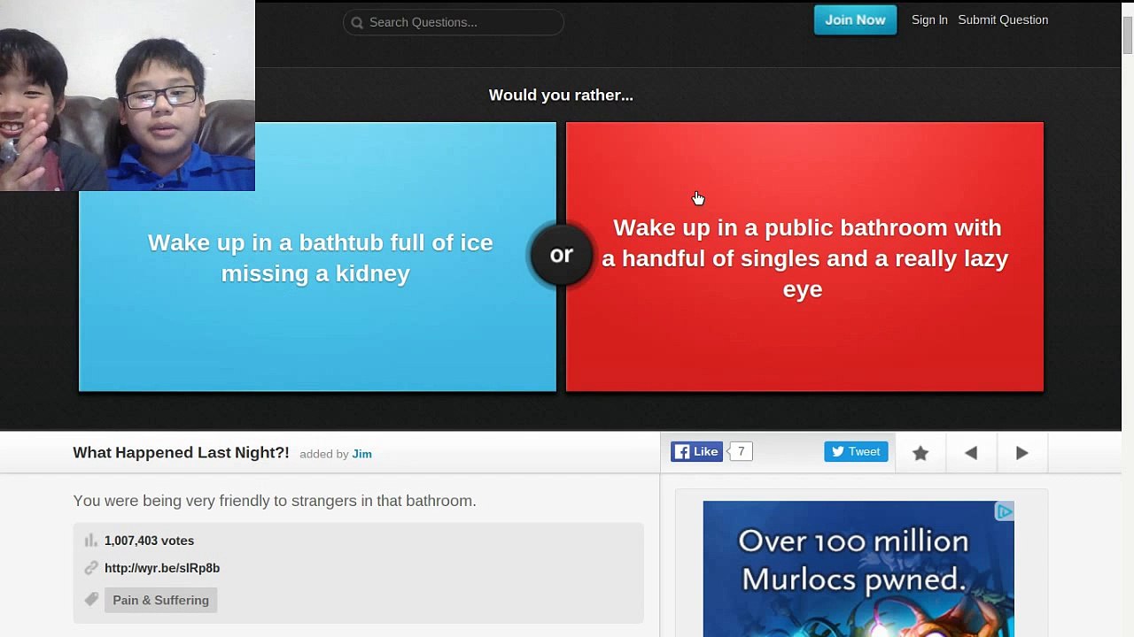 Would You Rather W/FastestKiller21,PeterDaGamer