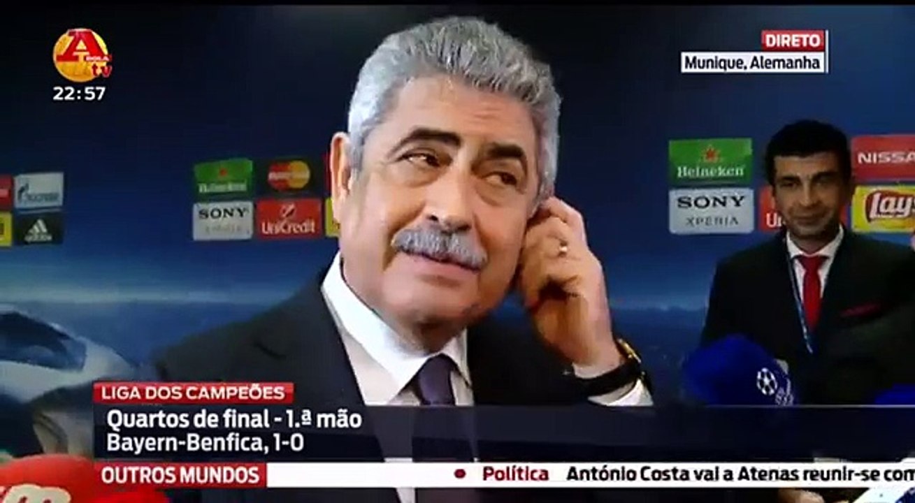 Luis Filipe Vieira Declarações na Zona Mista Bayern 1 x 0 Benfica 1ª Mão 1-4 Final CL 2015-16