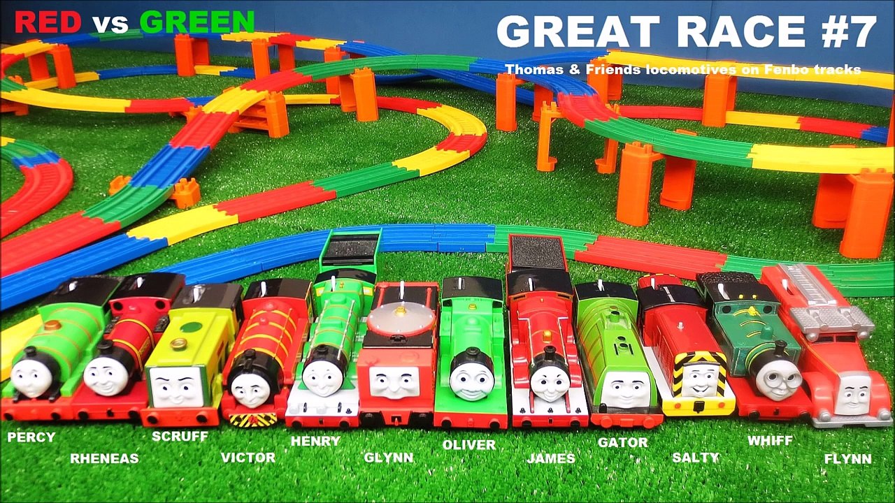 GREAT RACE #7 on FENBO tracks Thomas and Friends toy trains / pociągi zabawki Wielki Wyści
