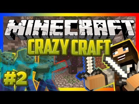 Minecraft Crazy Craft! Modded Survival (Ore Spawn Mod) Ep.2 ENCHANTED ZOMBIE!