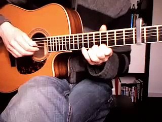 Acoustic Guitar Lesson : Fingerstyle patterns 3 (6/8 in Open D) + free tab