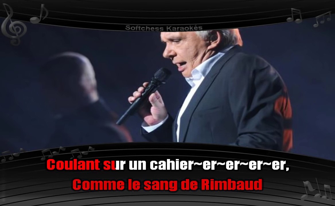 Michel Sardou Rouge (karaoké réalisé par Sofchess)