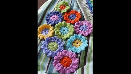 Flores de crochet o ganchillo. Crochet flowers. Galicraft.