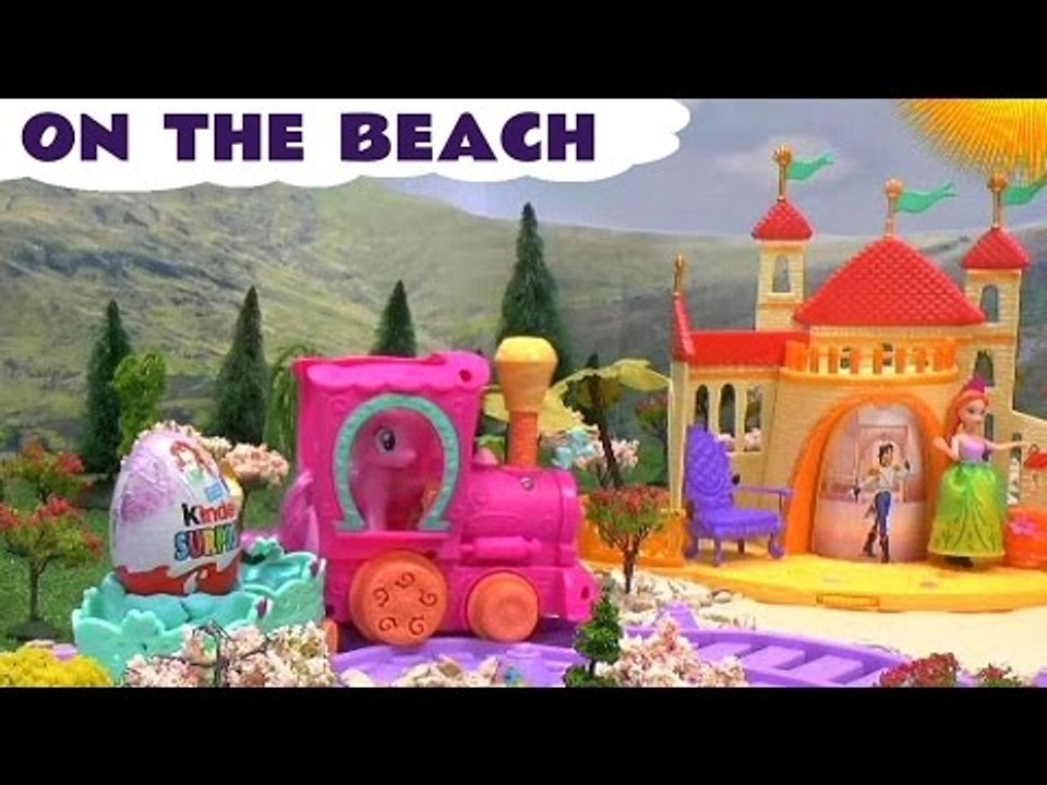 MLP My Little Pony Mermaid Ariel Surprise Eggs On The Beach Frozen Elsa Princess Anna Spongebob
