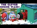 Thomas and Friends Engine Wash - Disney Cars Kinder Surprise Eggs Marvel Superheroes Spider-man