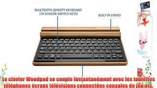 Clavier sans fil Bluetooth en bambou Archos 80 / 97 Carbon 90 / 97 / 101 / 101c Neon Cooper
