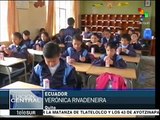 Niños ecuatorianos disfrutan leche fortificada en escuelas públicas